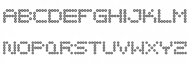 5x5 Dots Outline Schriftart Groß