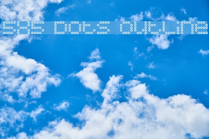 5x5 Dots Outline Font examples