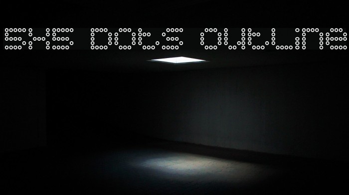 5x5 Dots Outline Font examples