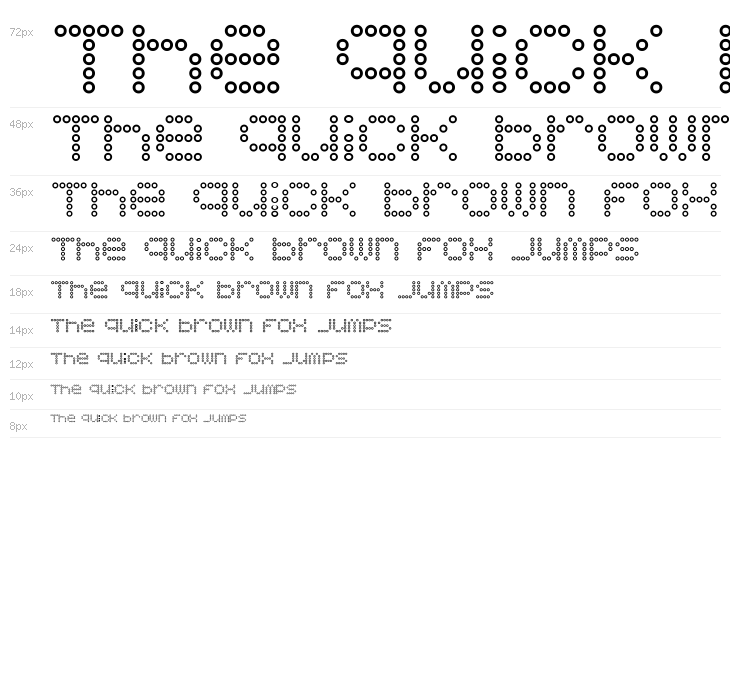 5x5 Dots Outline Waterfall