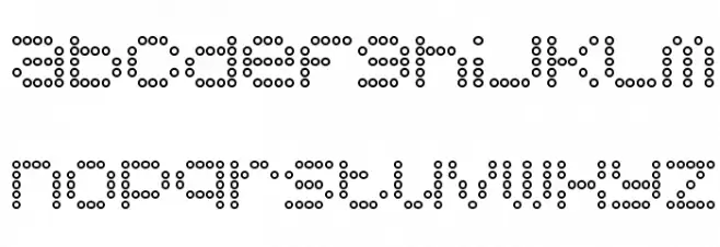 5x5 Dots Outline Font LOWERCASE