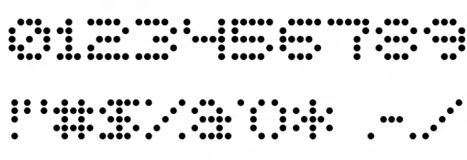 5x5 Dots Caratteri ALTRI CARATTERI