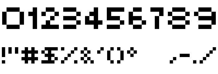 5x5 rounded Font OTHER CHARS