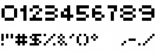 5x5 rounded Font OTHER CHARS