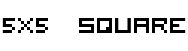 5x5 square Schriftart