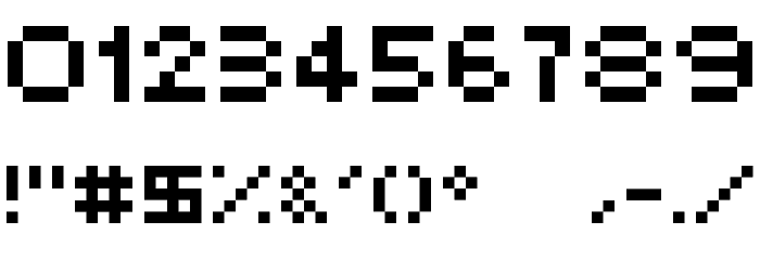 5x5 square Font OTHER CHARS