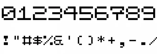 7x7 Pixelized Regular Font OTHER CHARS