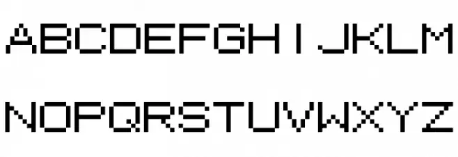 7x7 Pixelized Regular Font Litere mari