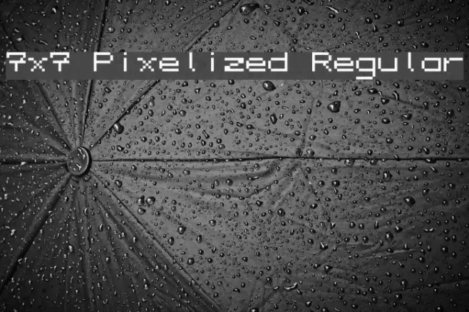 7x7 Pixelized Regular Font examples