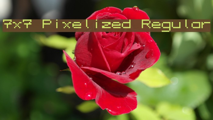 7x7 Pixelized Regular Font examples