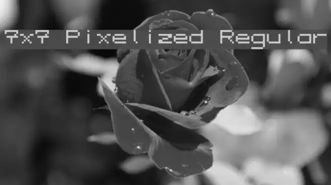 7x7 Pixelized Regular Font examples
