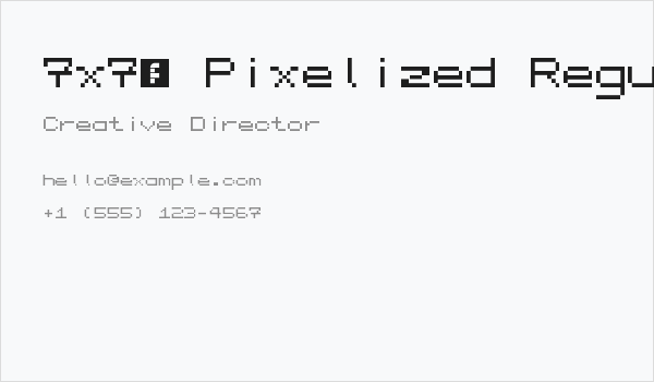 7x7  Pixelized Regular Business Card