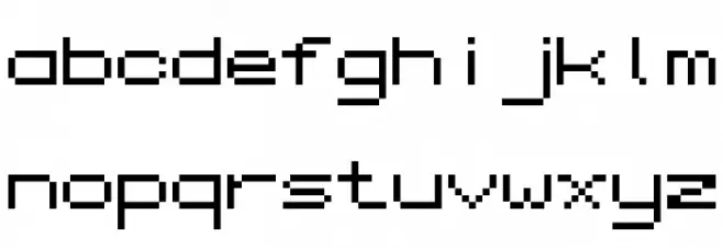 7x7 Pixelized Regular Font LOWERCASE