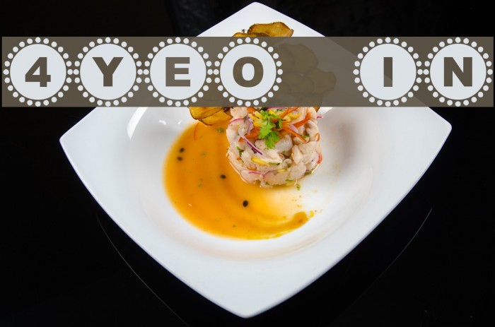 4YEO IN Font examples