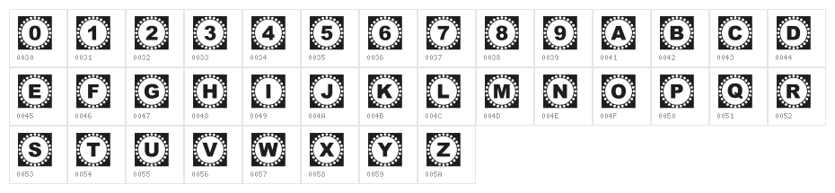 4YEO OUT Character Map