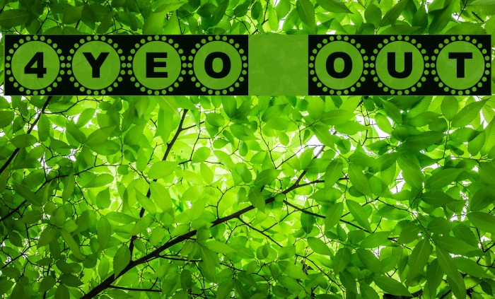4YEO OUT Font examples