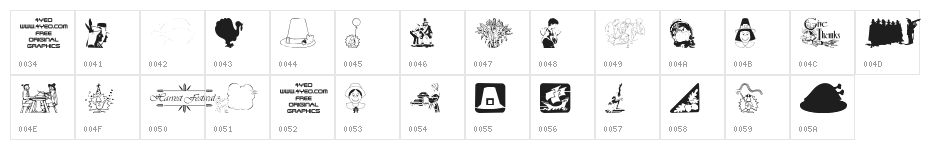 4YEOTHANKS Character Map