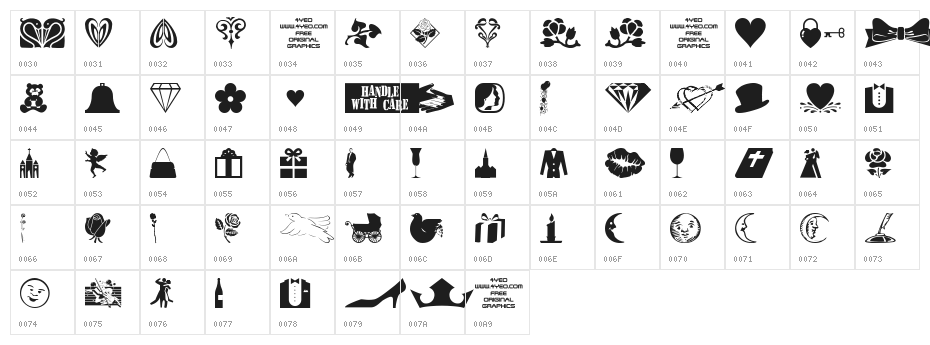 4YEOVAL Character Map