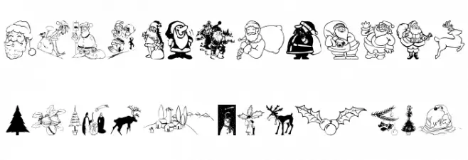 4YEOXMAS Schriftart Groß