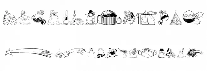 4YEOXMAS Schriftart Kleinbuchstaben