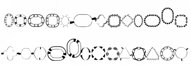 4YEOframes Schriftart Kleinbuchstaben
