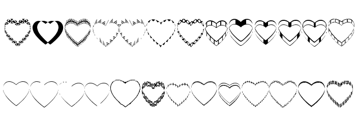 4YEOhearts Font LOWERCASE