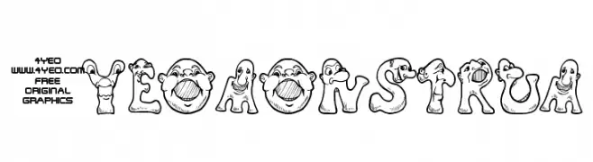4YEOmonstrum  Frei Schriftart Herunterladen