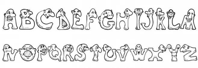 4YEOmonstrum Schriftart Groß