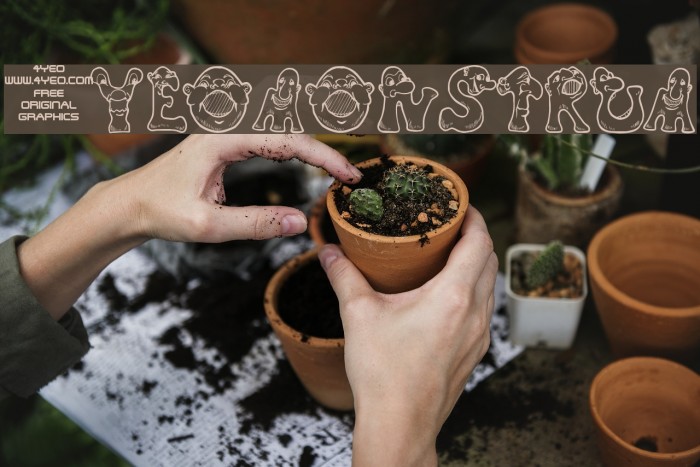 4YEOmonstrum Font examples