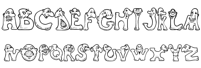 4YEOmonstrum Font LOWERCASE