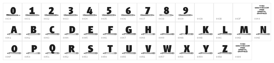 4YEOschool Character Map