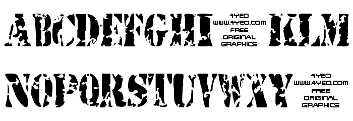 4YEOstamp Font LOWERCASE