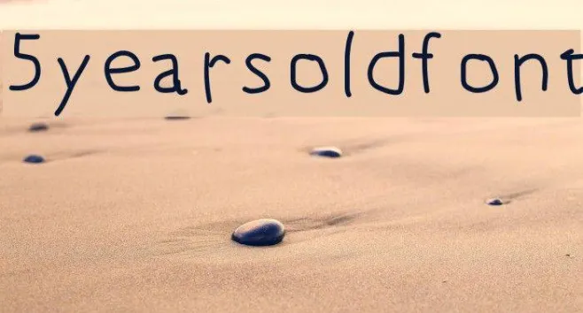 5yearsoldfont Example 3
