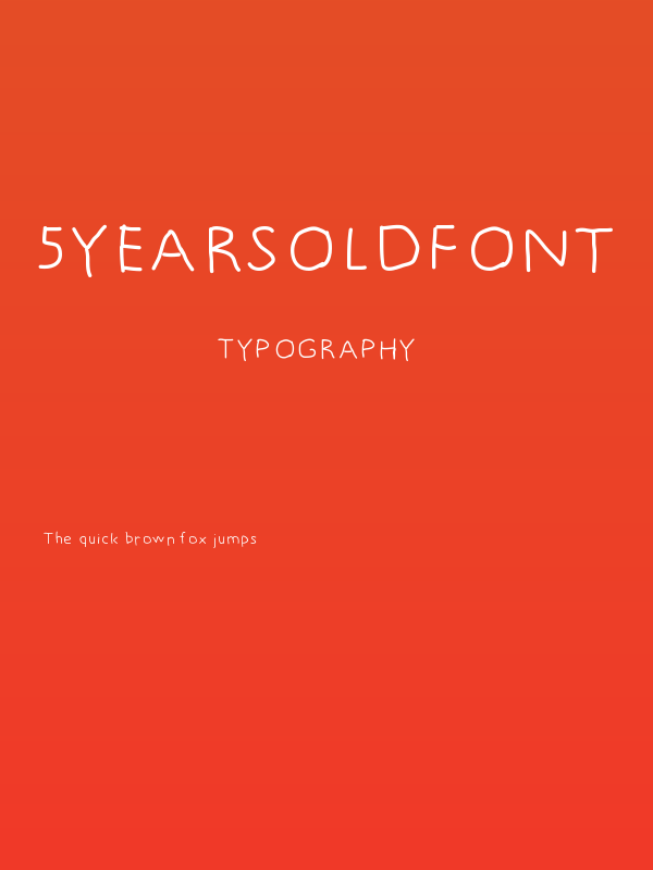 5yearsoldfont Poster