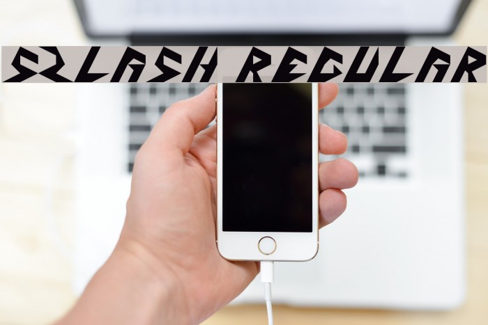 5Zlash Regular Font examples