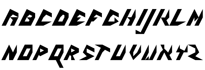 5Zlash Regular Font LOWERCASE