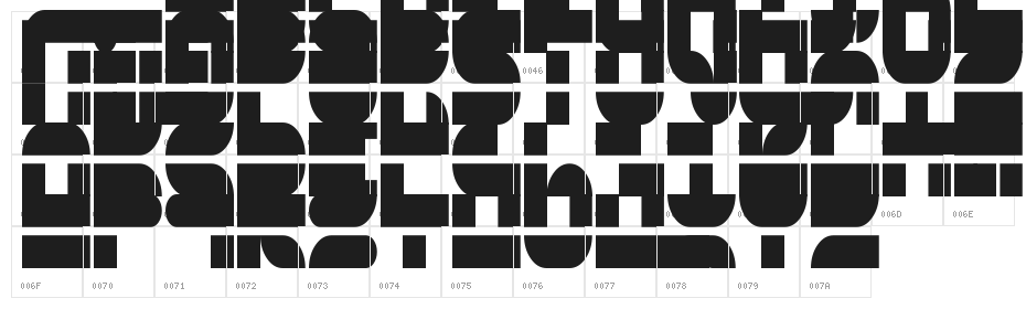 5Zonex Regular Character Map