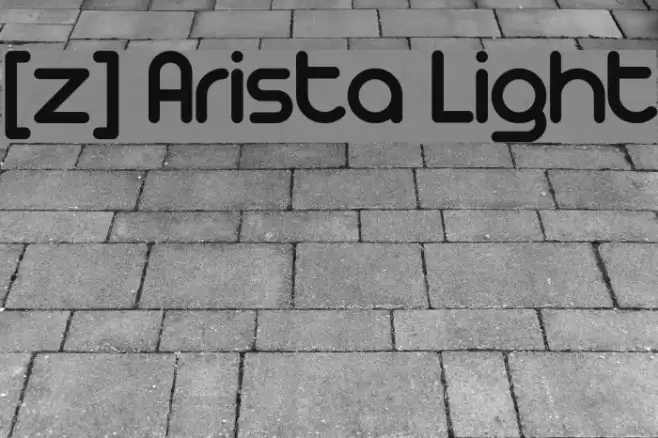 [z] Arista Light Font examples