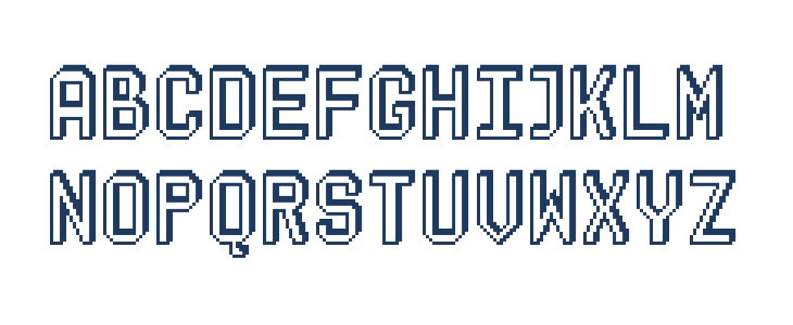 3D Pixel Regular Uppercase