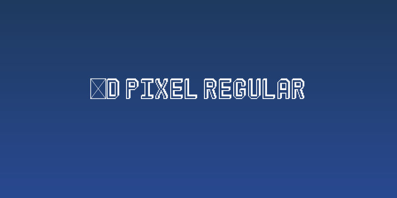 3D Pixel Regular Social Header