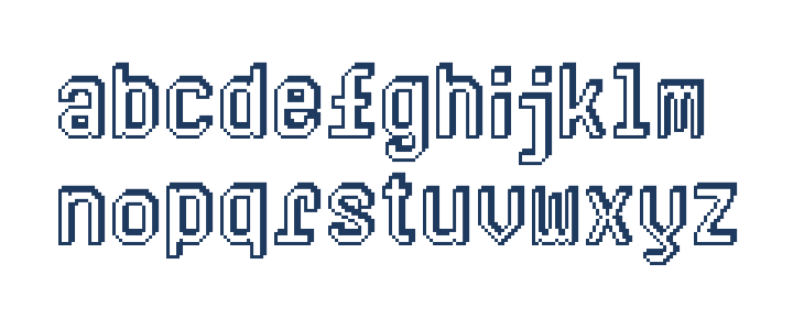 3D Pixel Regular Lowercase