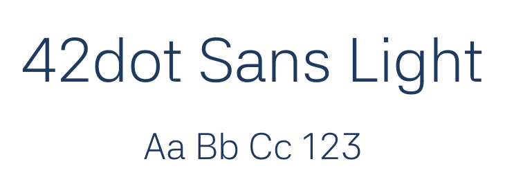 42dot Sans Light Font Preview