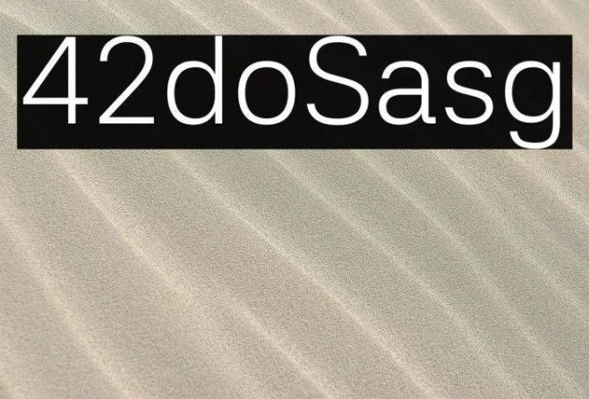 42dot Sans Light Example 1