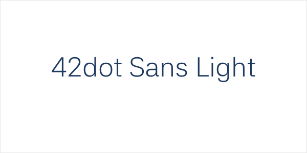 42dot Sans Light Logo