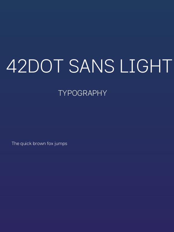 42dot Sans Light Poster