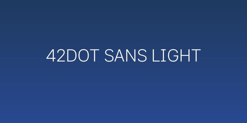 42dot Sans Light Social Header
