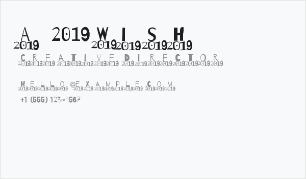 A 2019 Wish Business Card