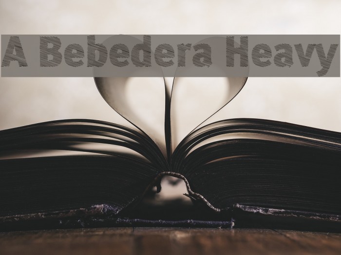 A Bebedera Heavy Font examples