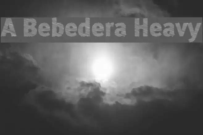 A Bebedera Heavy フォント examples