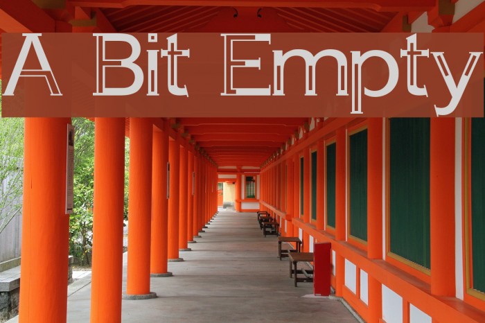 A Bit Empty Font examples